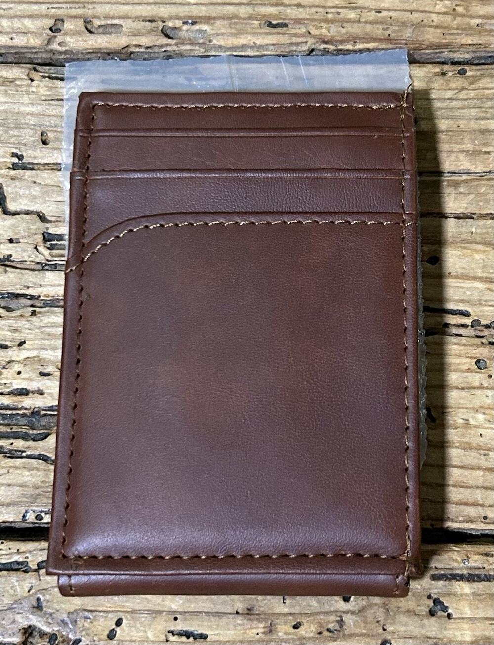 Goodfellow And Co. Men’s Brown Leather Card Wallet - NEW